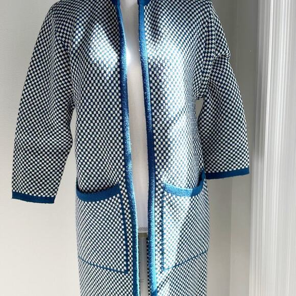 Alice Kaye 100% Wool Long Cardigan Sweater Size M - Picture 2 of 9